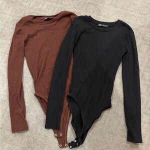 Zara ribbed bodysuits